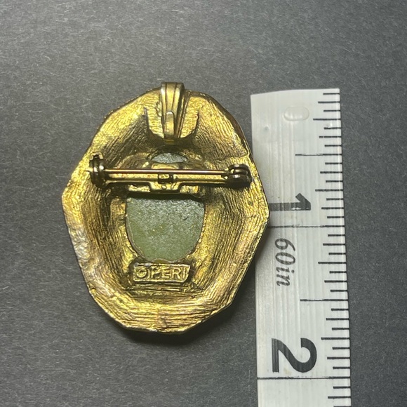 Peri Signed Cameo Pin Brooch Pendant - Picture 6 of 6